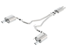Borla 15-17 Ford Mustang 3.7L V6 MT/AT Cat-Back Exhaust 2.25in Pipe 4in Single Round Rolled Tips