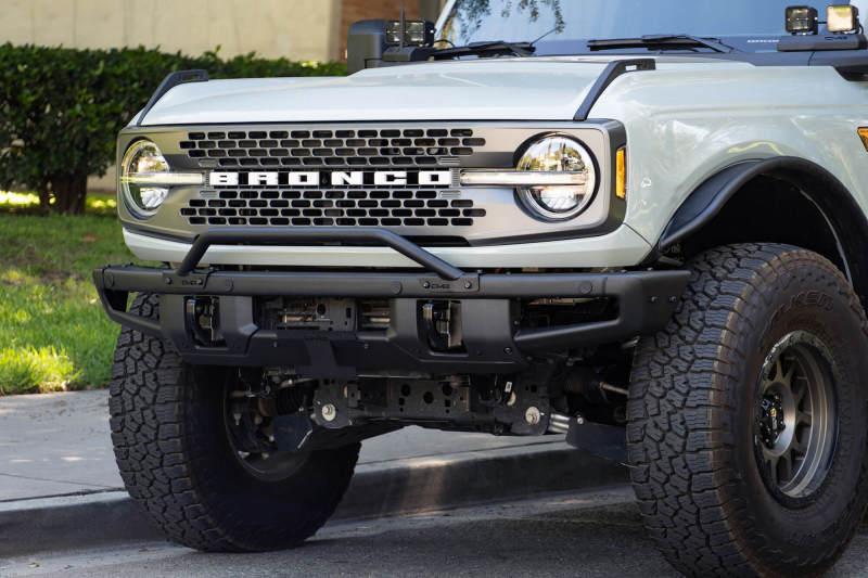 DV8 Offroad 21-22 Ford Bronco Factory Front Bumper Licence Relocation Bracket - Front - Corvette Realm