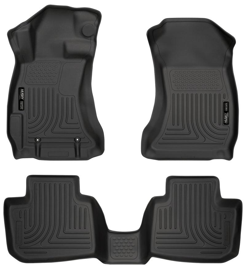 Husky Liners Subaru 12-14 Impreza/2015 WRX/STi WeatherBeater Combo Front&2nd Row Black Floor Liners - Corvette Realm