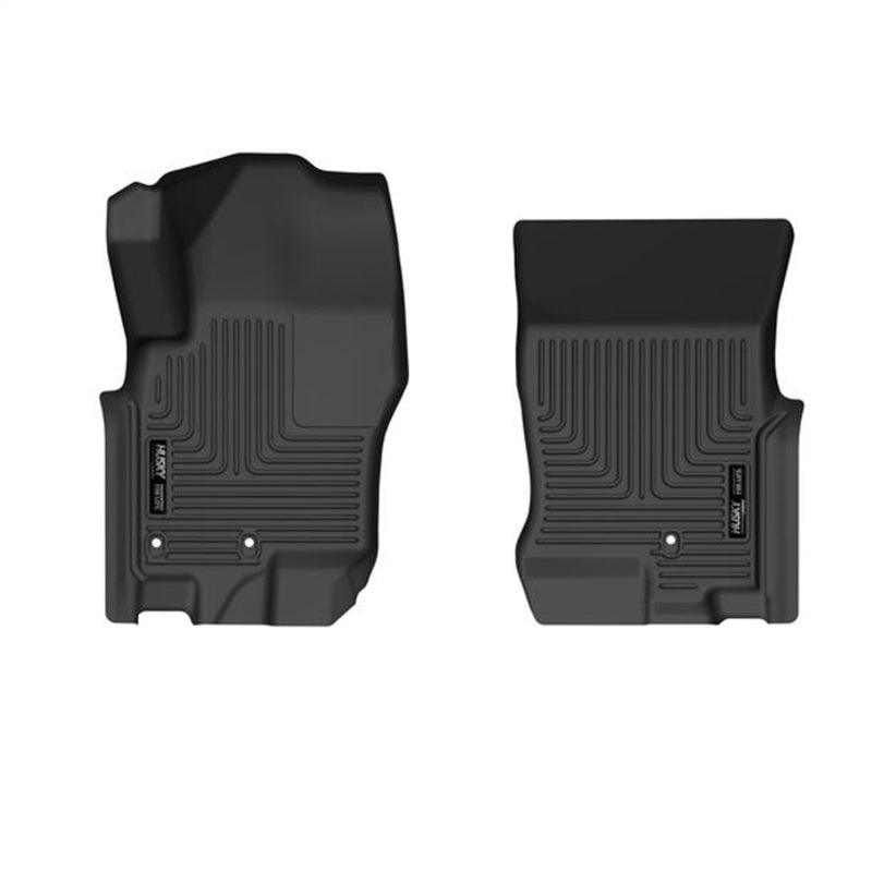 Husky Liners 08-21 Nissan Frontier Crew Cab WeatherBeater Front Row Black Floor Liners - Corvette Realm