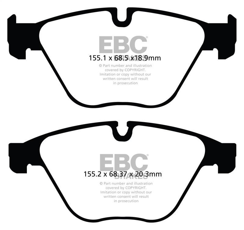 EBC 10+ BMW 535i 3.0 Turbo (F10) Yellowstuff Front Brake Pads - Corvette Realm