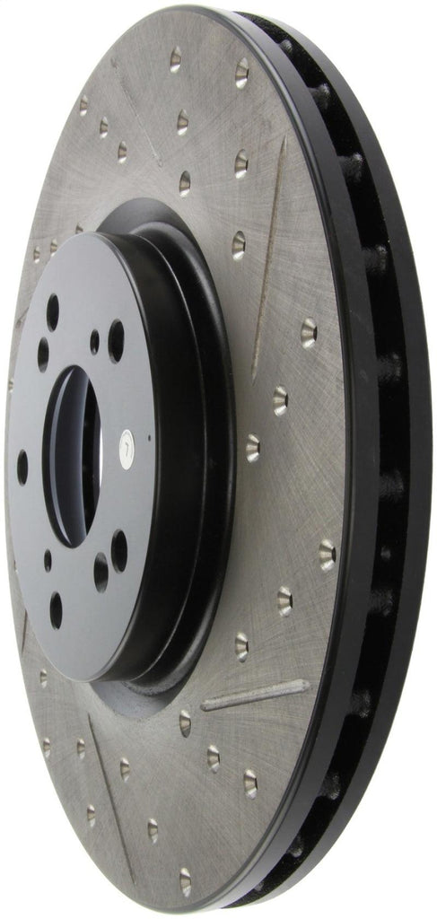 StopTech 04-08 Acura TL (Brembo Caliber) SportStop Slotted &amp; Drilled Left Front Rotor - Corvette Realm