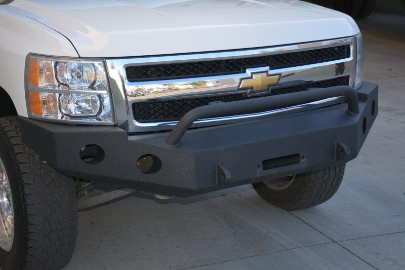 DV8 Offroad 07-13 Chevrolet Silverado 1500 Front Bumper - Black Powdercoat - Corvette Realm