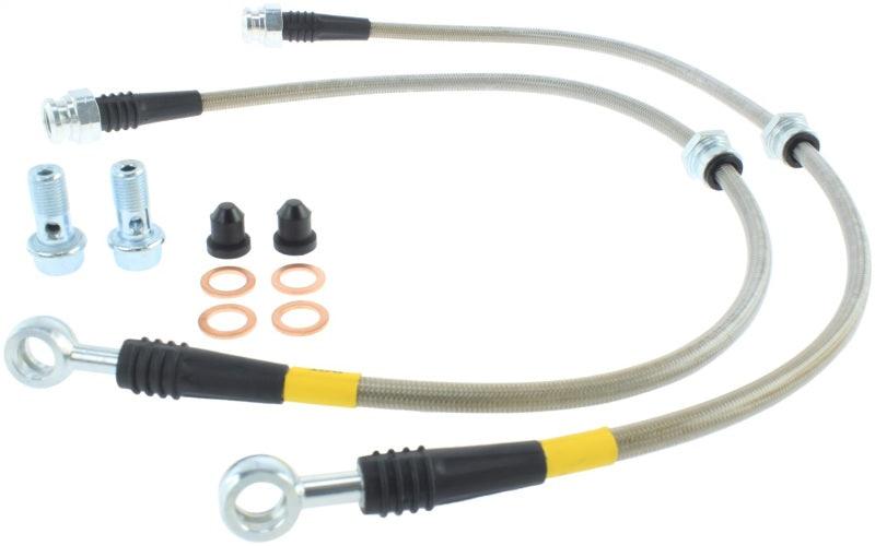 StopTech 06-12 Mitsubishi Eclipse Stainless Steel Front Brake Lines - Corvette Realm