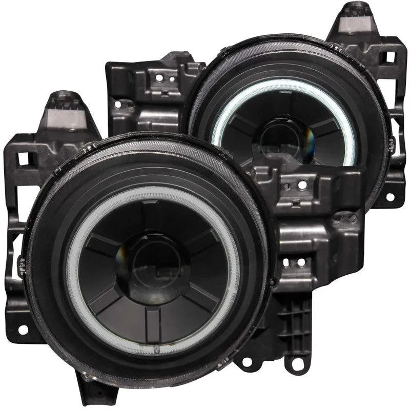 ANZO 2007-2013 Toyota Fj Cruiser Projector Headlights w/ Halo Black - Corvette Realm