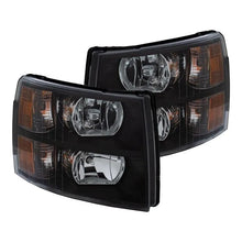 Load image into Gallery viewer, ANZO 2007-2013 Chevrolet Silverado Crystal Headlights Black - Corvette Realm