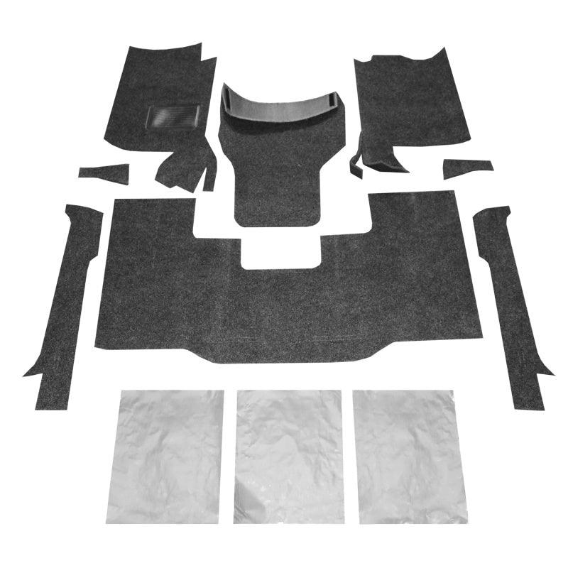 BedRug 76-95 Jeep CJ-7/YJ Front Kit 8pc Floor Kit (Incl Heat Shields) - Corvette Realm