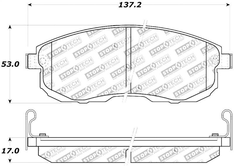 StopTech Performance 02-05 Infiniti G35 / 07-09 Nissan Altima/Sentra / 6/02-05 350Z Front Brake Pa - Corvette Realm