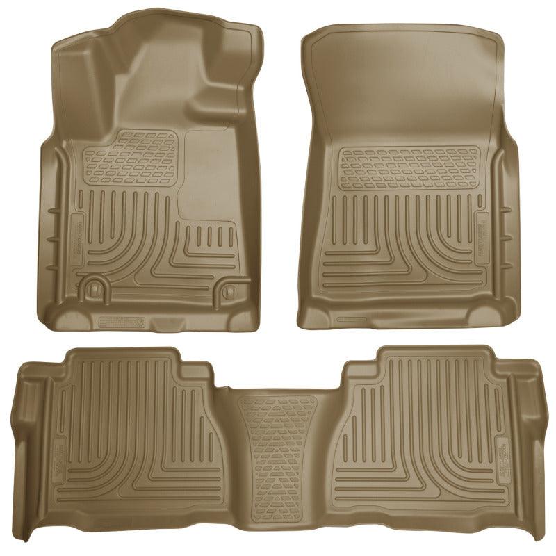 Husky Liners 2012 Toyota Tundra Double/CrewMax Cab WeatherBeater Combo Tan Floor Liners - Corvette Realm