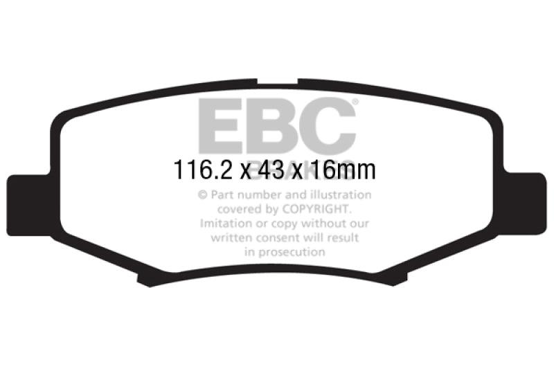 EBC 06-11 Dodge Nitro 3.7 Greenstuff Rear Brake Pads - Corvette Realm