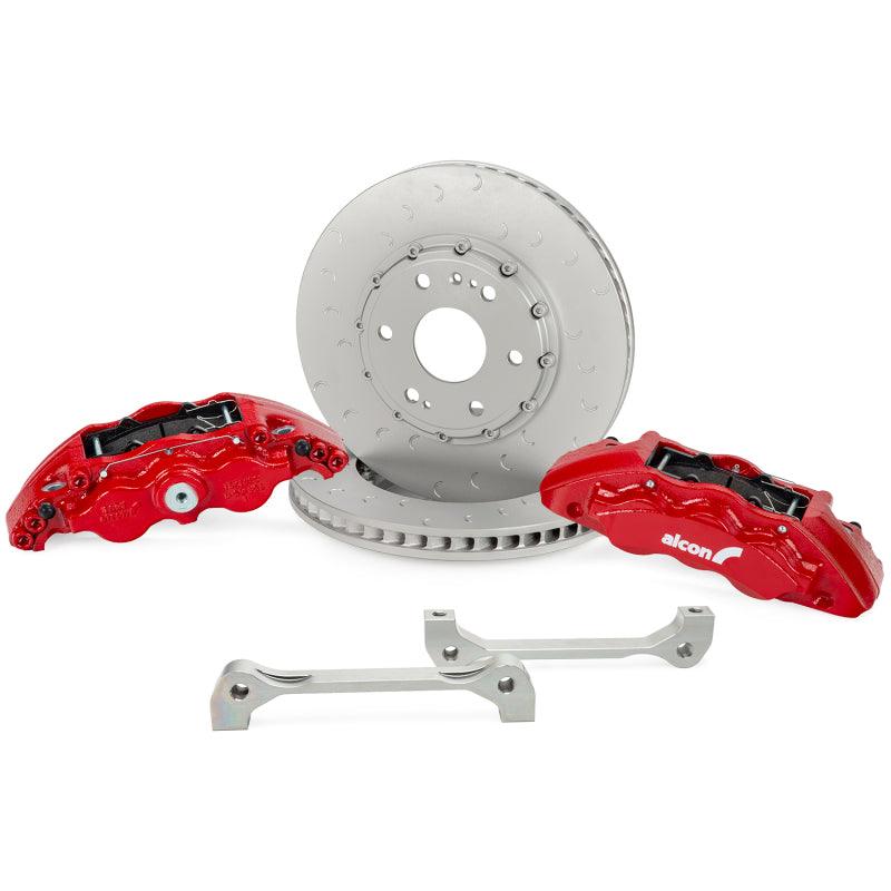 Alcon 2021+ RAM TRX 376x42mm Rotors 6-Piston Red Calipers Front Brake Upgrade Kit - Corvette Realm