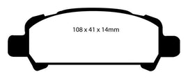 EBC 02-06 Subaru Baja 2.5 Yellowstuff Rear Brake Pads - Corvette Realm