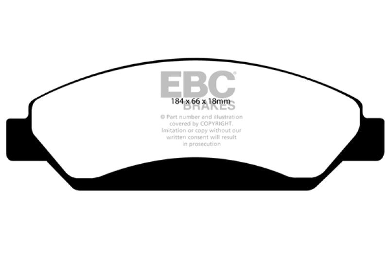 EBC 07 Cadillac Escalade 6.2 2WD Greenstuff Front Brake Pads - Corvette Realm