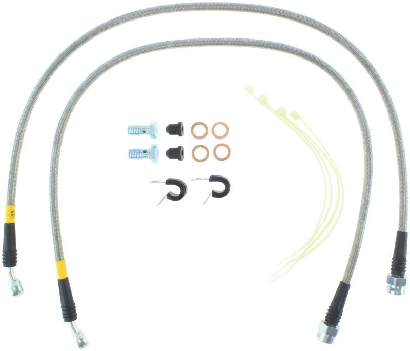 StopTech 02-05 Avalanche / 99-05 Silverado 1500 2WD/4WD Stainless Steel Front Brake Lines - Corvette Realm