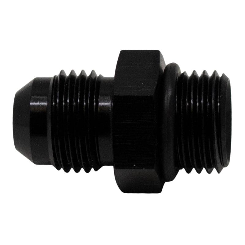 DeatschWerks 6AN ORB Male to 6AN Male Flare Adapter (Incl O-Ring) - Anodized Matte Black - Corvette Realm