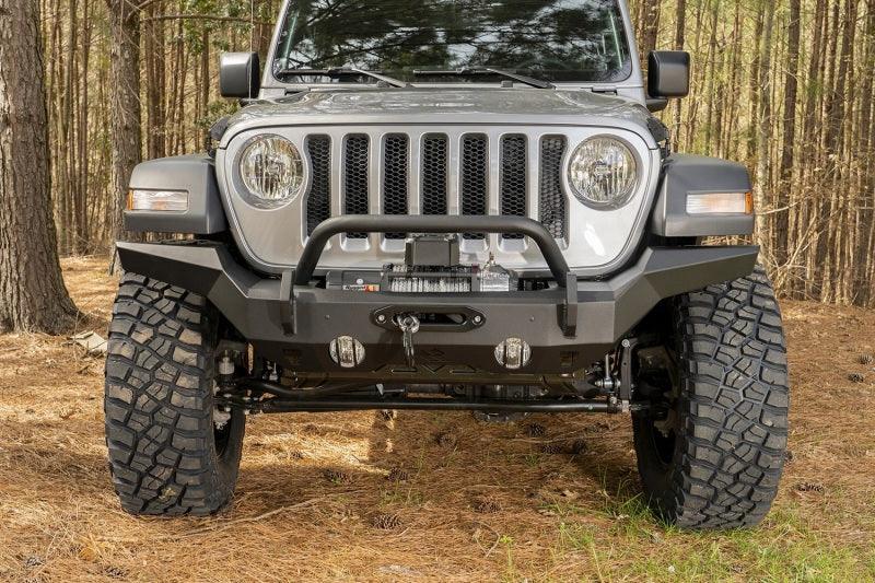 Rugged Ridge HD Bumper Full Width Front 07-18 Jeep Wrangler JK 18-20 Jeep Wrangler JL 2020 JT - Corvette Realm