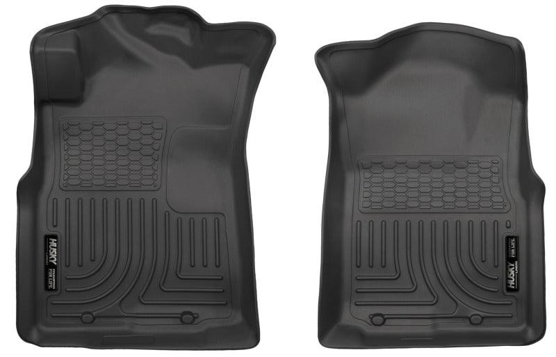 Husky Liners 05-15 Toyota Tacoma Crew/Extended/Standard Cab WeatherBeater Front Black Floor Liners - Corvette Realm