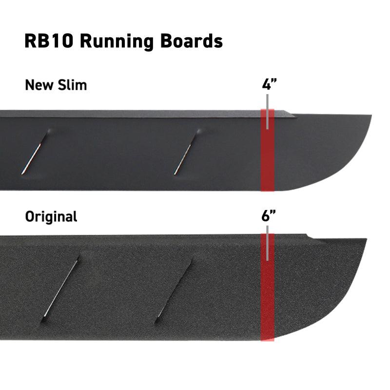 Go Rhino RB10 Slim Running Boards - Universal 80in. - Tex. Blk - Corvette Realm