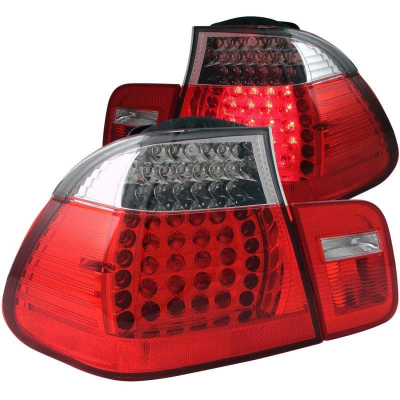 ANZO 2002-2005 BMW 3 Series E46 LED Taillights Red/Clear - Corvette Realm