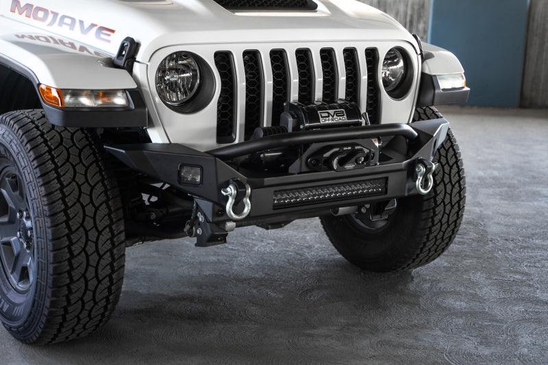 DV8 Offroad 18-23 Jeep Wrangler JL / 20-23 Jeep Gladiator JT FS-7 Mid-Width Winch Front Bumper - Corvette Realm