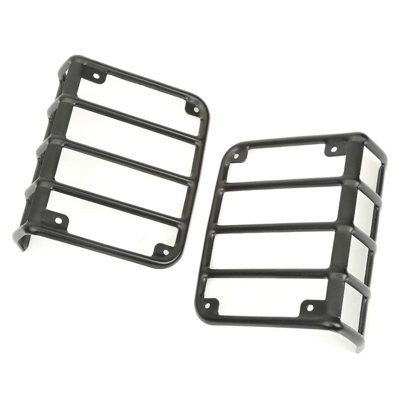 Rugged Ridge 07-18 Jeep Wrangler Textured Black Tail Light Euro Guards - Corvette Realm