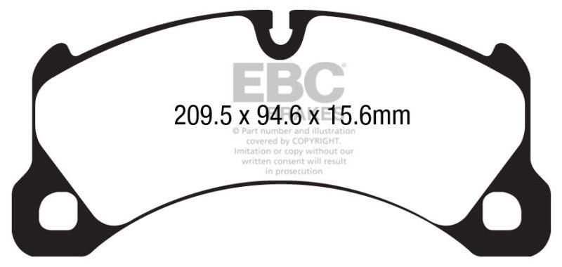 EBC 10+ Porsche Cayenne 3.6 Yellowstuff Front Brake Pads - Corvette Realm