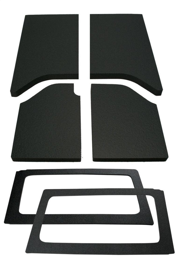 DEI 11-18 Jeep Wrangler JK 2-Door Boom Mat Complete Headliner Kit - 6 Piece - Black - Corvette Realm