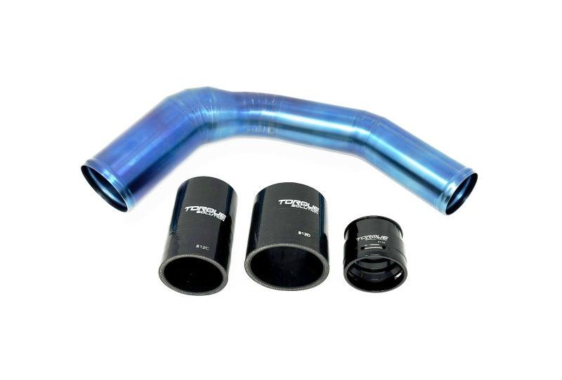 Torque Solution 2022+ Subaru WRX / 19-23 Subaru Ascent Titanium Top Mount Charge Pipe - Burnt Blue - Corvette Realm