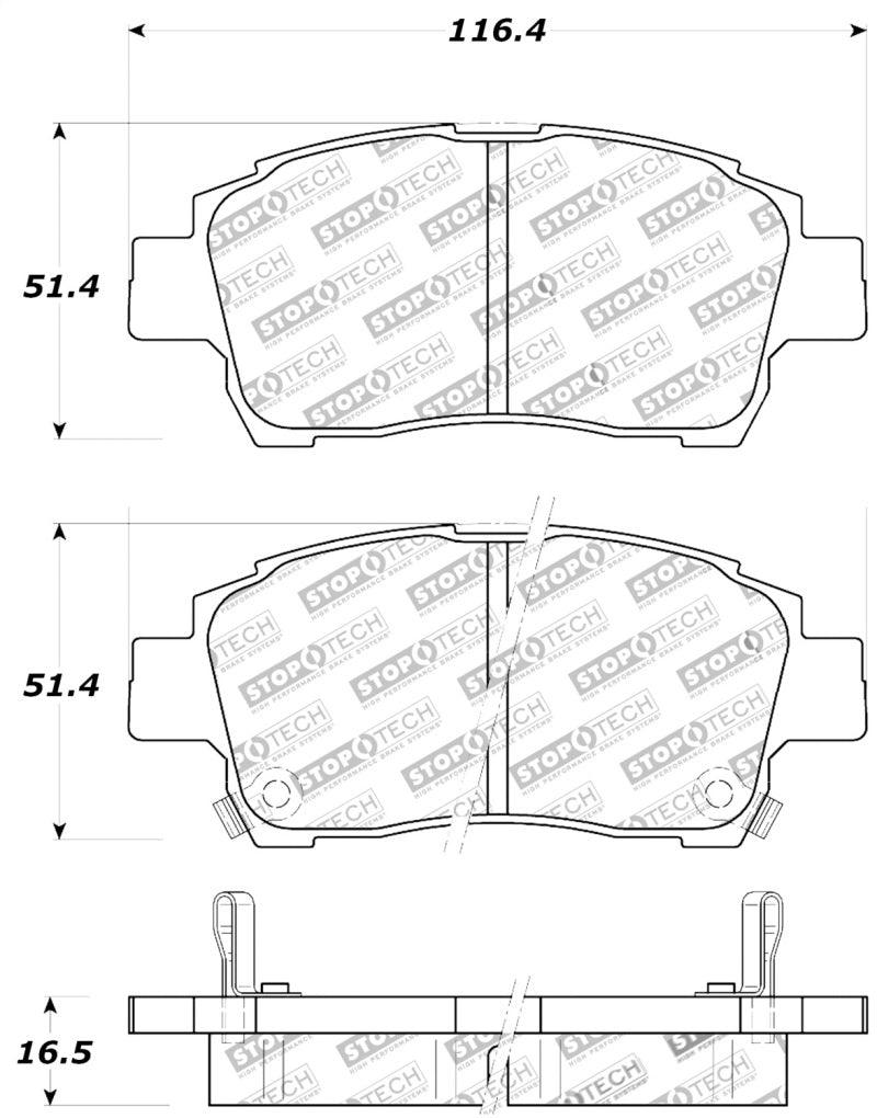 StopTech Performance 00-05 Celica GT-S Rear Brake Pads - Corvette Realm