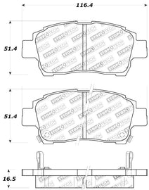 StopTech Performance 00-05 Celica GT-S Rear Brake Pads - Corvette Realm