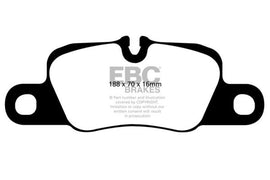 EBC 12-15 Porsche 911 (991) (Cast Iron Rotor only) 3.8 Carrera S Redstuff Rear Brake Pads - Corvette Realm