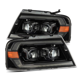 AlphaRex 04-08 Ford F150 PRO-Series Projector Headlights Chrome w/ Sequential Signal and DRL - Corvette Realm