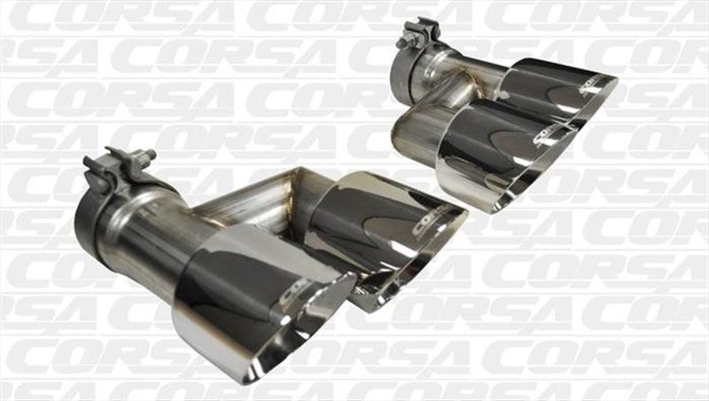 Corsa 15-16 Ford Mustang GT 5.0 Polish Quad Tips Kit - Corvette Realm