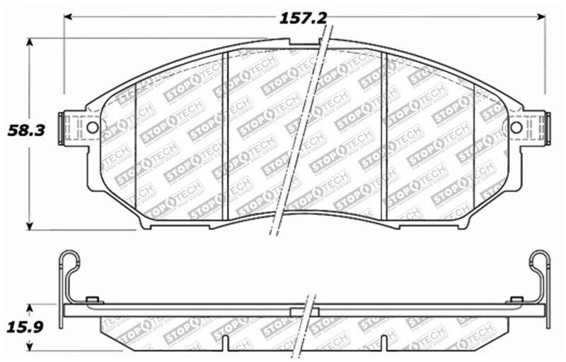 StopTech Street Select Brake Pads - Rear - Corvette Realm