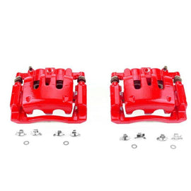 Power Stop 08-12 Ford F-250 Super Duty Rear Red Calipers w/Brackets - Pair - Corvette Realm