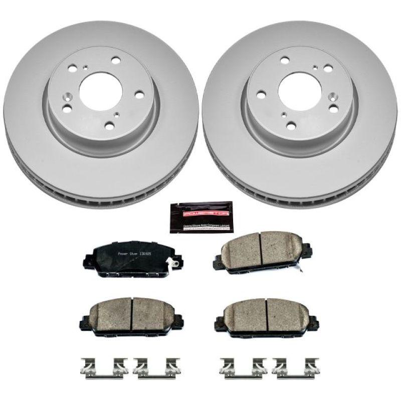 Power Stop 13-19 Honda Accord Front Z17 Evolution Geomet Coated Brake Kit - Corvette Realm