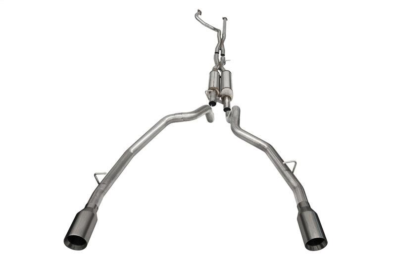 Corsa 21-22 Dodge Ram TRX Crew Cab Xtreme Catback Exhaust Dual Rear Gunmetal Tip - Corvette Realm