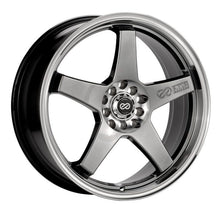 Load image into Gallery viewer, Enkei EV5 17x7 5x100/114.3 38mm Offset 72.6 Bolt Diameter Hyper Black w/ Machined Lip Wheel