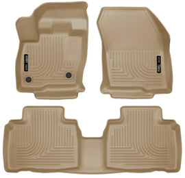 Husky Liners 2015 Ford Edge WeatherBeater Front & 2nd Row Combo Tan Floor Liners - Corvette Realm