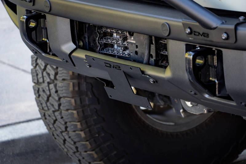 DV8 Offroad 21-22 Ford Bronco Factory Front Bumper Licence Relocation Bracket - Front - Corvette Realm