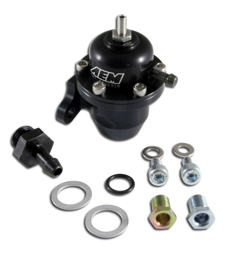 AEM 98-99 Acura CL / 00-05 S2000 / 98-02 Accord / 96-00 Civic Black Adjustable Fuel Pressure Regulat - Corvette Realm