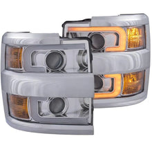 Load image into Gallery viewer, ANZO Projector Headlights 15-17 Chevrolet Silverado 2500HD / 3500HD Chrome w/ Chrome Rim - Corvette Realm