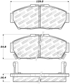 StopTech Performance 93-95 Honda Civic Coupe / 94-95 Civic Hatchback/Sedan Front Brake Pads - Corvette Realm