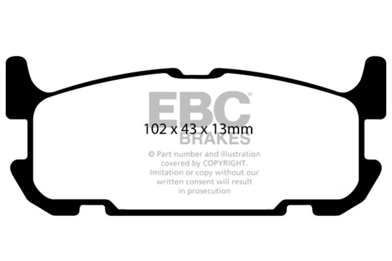 EBC 04-05 Mazda Miata MX5 1.8 (Sports Suspension) Yellowstuff Rear Brake Pads - Corvette Realm