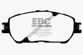 EBC 02-03 Lexus ES300 3.0 Yellowstuff Front Brake Pads - Corvette Realm