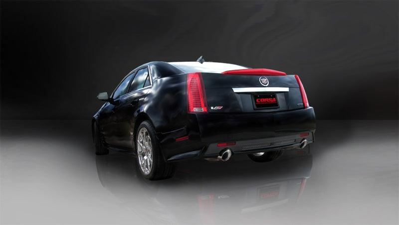 Corsa 09-13 Cadillac CTS Sedan V 6.2L V8 Polished Sport Axle-Back Exhaust - Corvette Realm