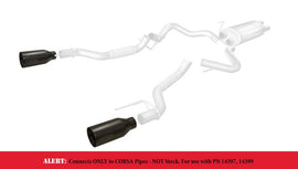 Corsa 2017 Ford F-150 Raptor 3in Inlet / 5in Outlet Black Cerakote Tip Kit (For Corsa Exhaust Only) - Corvette Realm