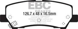 EBC 15+ Ford Mustang 2.3 Turbo Yellowstuff Rear Brake Pads - Corvette Realm