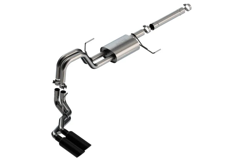 Borla 21-25 Ford F-150 Powerboost 3.5L V6 2WD & 4WD 4DR 3in, 2.25in S-TYPE Exhaust Black Chrome Tips