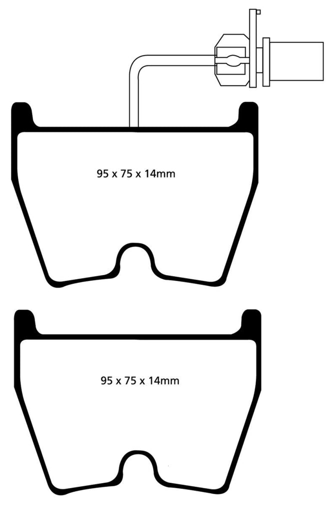 EBC 06-09 Audi RS4 4.2 (Cast Iron Rotors) Yellowstuff Front Brake Pads - Corvette Realm
